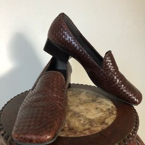 Caressa Deep Brown Woven Soft Loafer